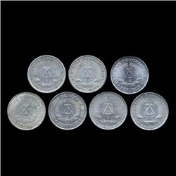 1956-82 E. Germany 1 Mark Hi Grade 7 Pcs (COI-8193)