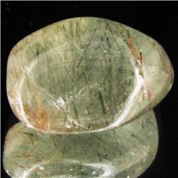 64ct Tourmaline Rutilated Quartz Freeform Cabochon (GEM-33884)