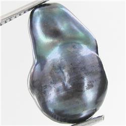 13.33ct Baroque Peacock Black South Sea Saltwater Pearl (GEM-33288)