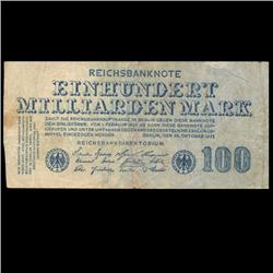 1923 Germany 100m Mark  Circulated Note (CUR-05851)