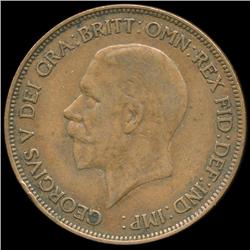 1932 British Geo V 1p AU (COI-8933)