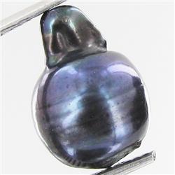 6.84ct Baroque Peacock Black South Sea Saltwater Pearl (GEM-33217)