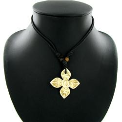 Tibet Handfcarved Bone Pendant Choker Necklace (ANT-1324)