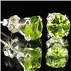 Image 2 : 3.95ctw Peridot Sterling Earrings (JEW-2662)