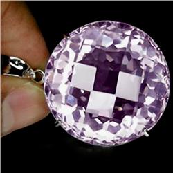 114ct Lab Kunzite Silver Pendant Appr Est $15k (JEW-2629)