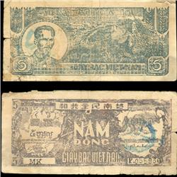1948 Vietnam 5 Dong Better Circulated (CUR-06257)