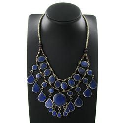 610ct Vintage Tibet Lapis Nickel Necklace (ANT-1570)