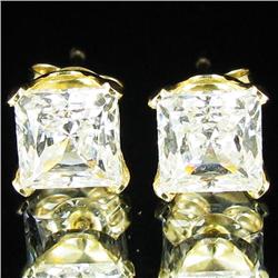 2.87ctw CZ 10k Gold Earrings (JEW-2921)