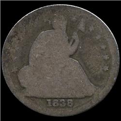 1838 Seated Dime Circulated (COI-7609)