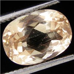 3.90ct Clear Champagne Oregon Sunstone Oval (GEM-30944)
