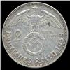 Image 2 : 1938E Nazi Germany 2 Mark Silver Hi Grade ERROR (COI-8074)