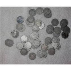 Lot of 50 V Liberty Nickels- Circulated