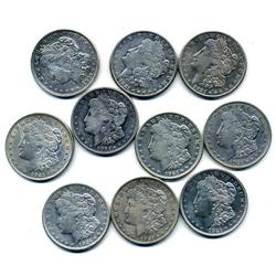 Lot of 10 Morgan Silver Dollars