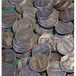 LOT OF 200 MERCURY DIMES