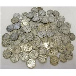 Lot of 60 Walking Liberty Halves- Various Dates