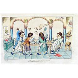 FANTASTIC COLORED ETCHING RARE ORIGINAL ARTWORK SALE