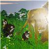 Image 2 : LION FAMILY WHISICAL COLORFUL SIGNED LARGE SERIGRAPH SALE