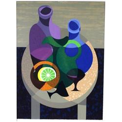 CABRIL  NAÏVE STYLE COLORFUL SIGNED GRAPHIC SALE