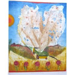 HAND COLORED RARE CURRY ABSTRACT ETCHING LTD ED SALE