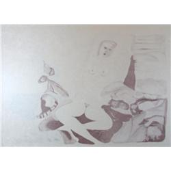 NUDE ABSTRACT SIGNED ART 4 COLORS AVAILABEL IN AUCTION