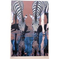 ZEBRA LITHOGRAPH RARE FRAN BULL LIQUIDATION SALE
