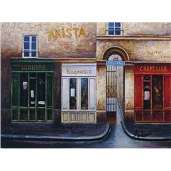 CANVAS PAINTING PARIS STREET SCENE HUGE SALE