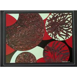 SIGNED ORIGINAL ABSTRACT COLORFUL SIGNED PAINTING