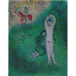 COLORFUL ORIGINAL LITHOGRAPH MARC CHAGALL RARE SALE