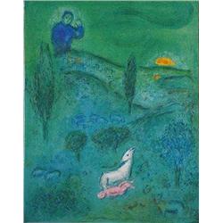 LANB OF GOD MARC CHAGALL ORIGINAL COLORED LITHOGRAPH