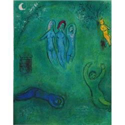 MARC CHAGALL FANTASTIC COLORED LITHOGRAPH SALE