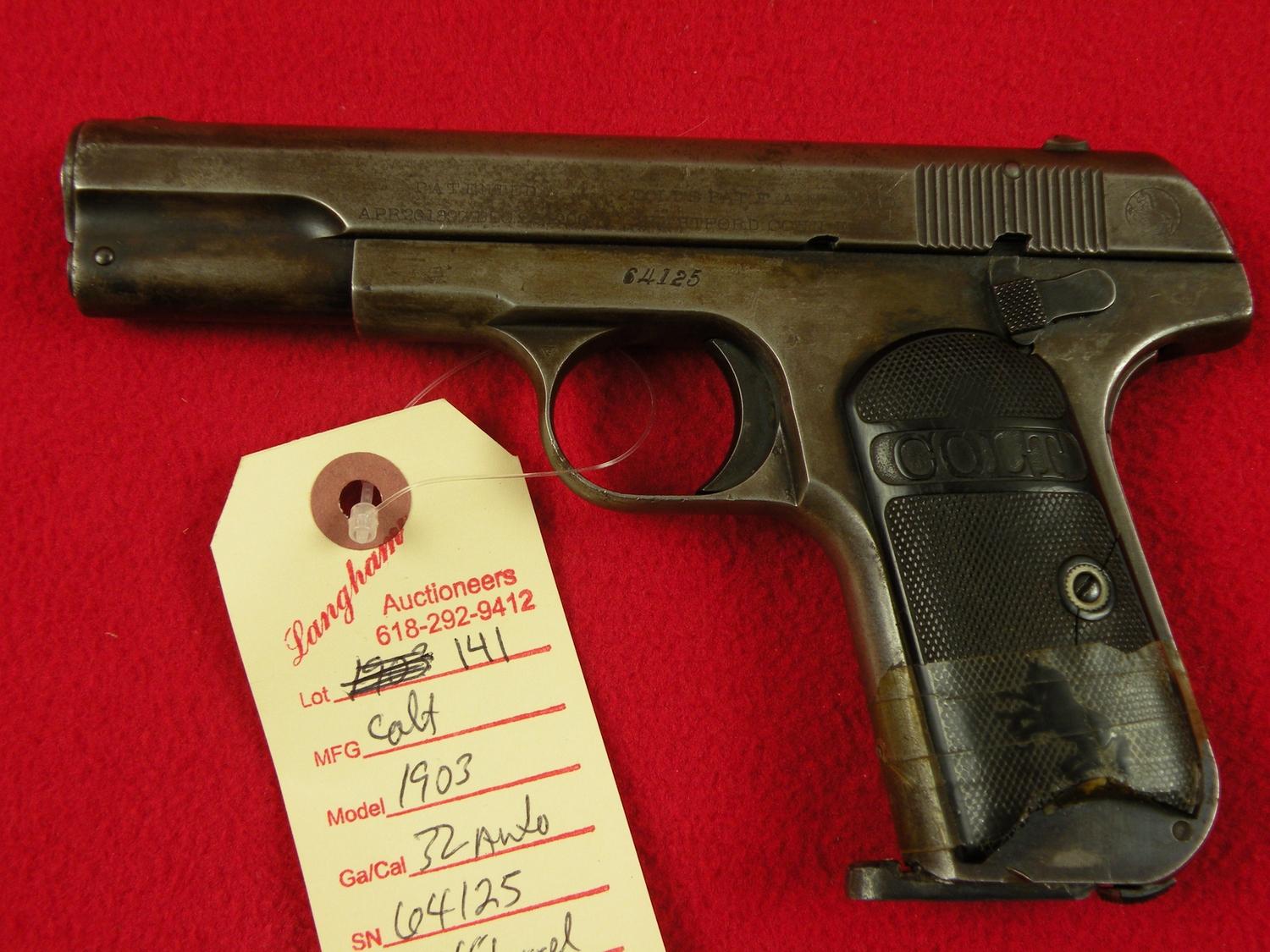 Colt 1903 Hammerless 32 auto pistol