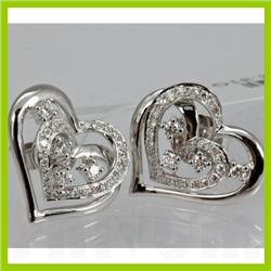 Genuine 0.280 ctw Diamond Earring 18kt Gold-White
