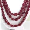 Image 2 : Natural Ruby Necklace 4 Rows Oval Cut 743.65 total ctw L-4