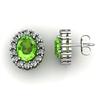 Image 1 : Genuine 3.24 ctw Peridot & Diamond Earring 10ktWhite or Yellow Gold 4.98g