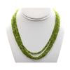Image 1 : Natural Peridot Round Faceted Beads Necklace w/brass clasp