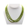 Image 2 : Natural Peridot Round Faceted Beads Necklace w/brass clasp