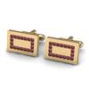 Image 1 : Genuine 1.80 ctw Ruby Cufflink 14kt W/Y Gold 5.44g