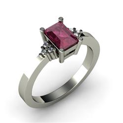 Genuine 0.81 ctw Ruby & Diamond Ring 14kt White or Yellow Gold 4.47g