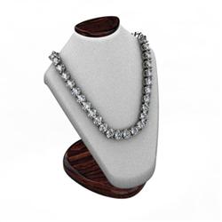 Diamond Necklace 20.0 ctw 14kt W/Y Gold, G-H/SI