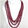 Image 1 : Natural Ruby Necklace 4 Rows Oval Cut 743.65 total ctw L-4