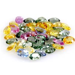 Natural Multi-Sapphire Oval Cut 6x4mm estimated 45 pc per lot 25.04ctw