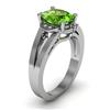 Image 1 : Genuine 1.41 ctw Peridot & Diamond Ring White or Yellow Gold 10kt  5.30g