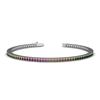 Image 1 : 4.90 ctw Multi Color Sapphire  Rainbow Bracelet  14kt