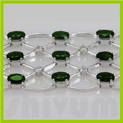 Genuine Vintage Design  21.73 ctw Emerald Bracelet  14K White or Yellow Gold