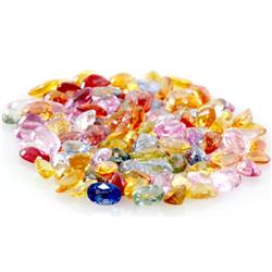 Natural Multi-Sapphire Oval Cut 3x5mm estimated 116 pc per lot 36.00ctw