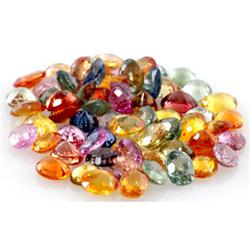 Natural Multi-Sapphire Oval Cut 5x4mm estimated 65 pc per lot 27.79ctw