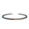 Image 1 : 4.90 ctw Multi Color Sapphire  Rainbow Bracelet  14kt