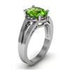 Image 1 : Genuine 1.41 ctw Peridot & Diamond Ring White or Yellow Gold 14kt 5.30g