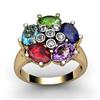Image 1 : Genuine  2.9 ctw 10kt Multi-Color Precious Stone & Diamond Ring