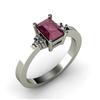 Image 1 : Genuine 0.81 ctw Ruby & Diamond Ring 10kt White or Yellow Gold 4.04g
